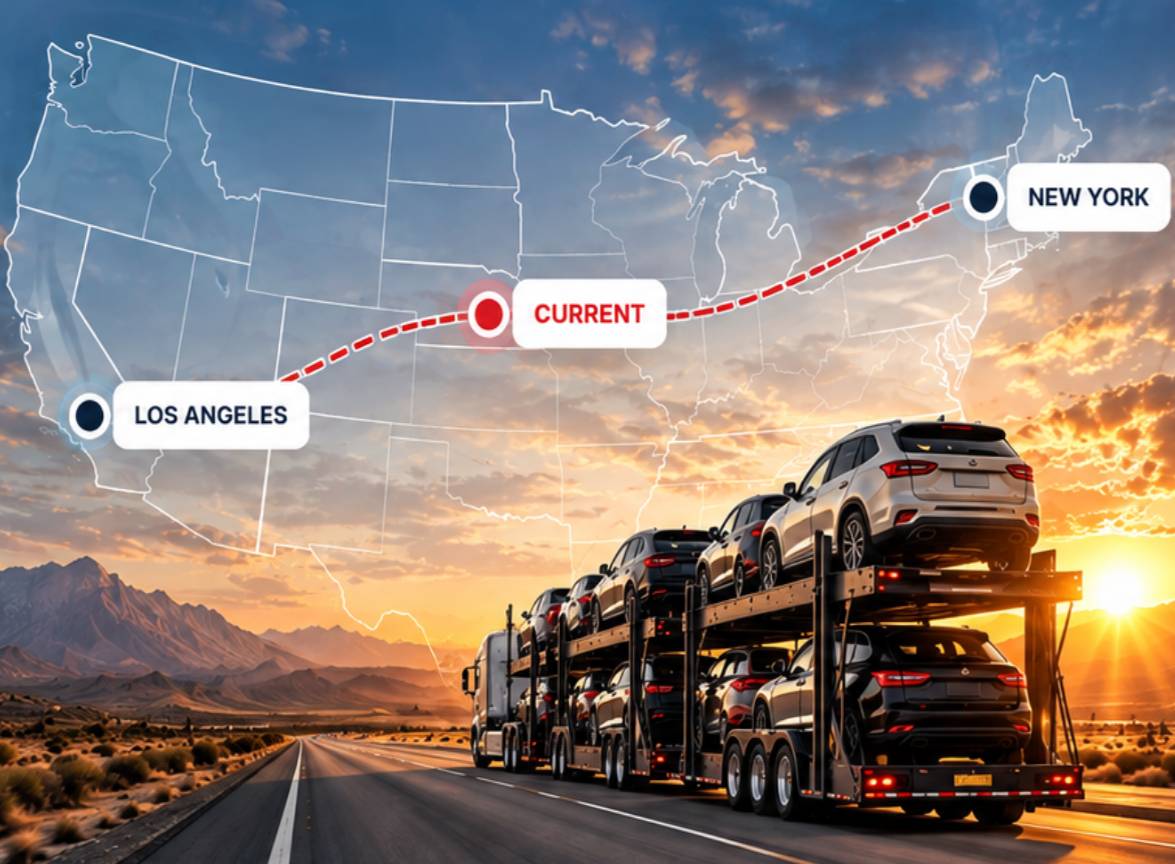 Vehicle shipment tracking map